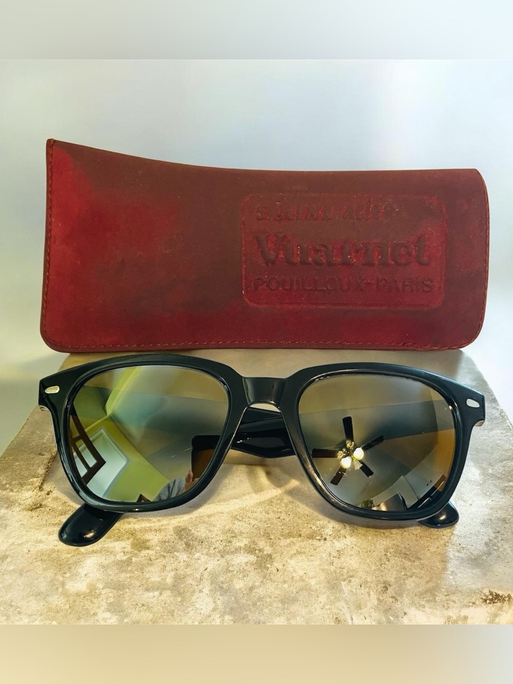 Vintage Vuarnet 088 Skilynx Pouilloux Mirror Sunglasses France Unisex w/ Case